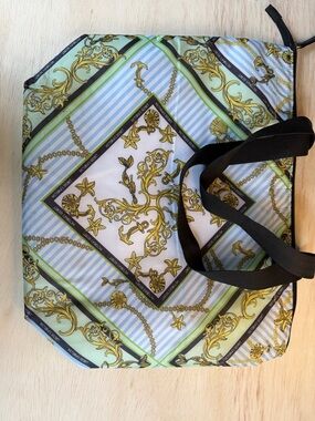 Victoria’s Secret Nautical Light Blue & Green Patterned Tote Bag by